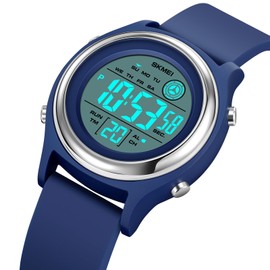 Fashion LED Light Digital Sport Watches Stopwatch Calendar Clock 5Bar Waterproof Multifunctional Wristwatch (z Blue)
