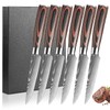 XT XITUO Serrated Steak Knife Set - 6pcs Premium 4.5