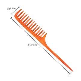 Venivici Comb Comb Men Tail Comb Unisex Treatment Comb Barber Home Hair Comb (Orange)