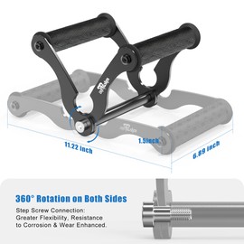 Upgraded T Bar Row Attachment with Non-Slip Rubber Grip Heavy Duty,Solid Multi-Grip V Bar Attachment Landmine Handle for Home Gym Accessories Perfect for Olympic Barbell