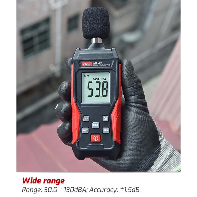 TASI TA650A Digital Sound Level Noise Meter Measurement 30-130dB Decibel