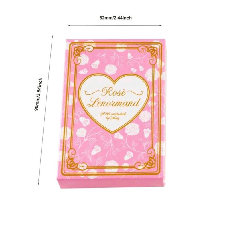 Heart Rose Norman Cards, 36 Decks, Pink Design, Divination Cards,