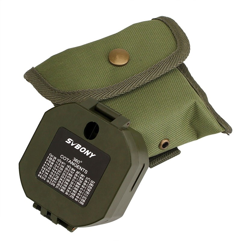 SVBONY Military Compass Multifunction Compass Lensatic Sighting Fluorescent Waterproof for