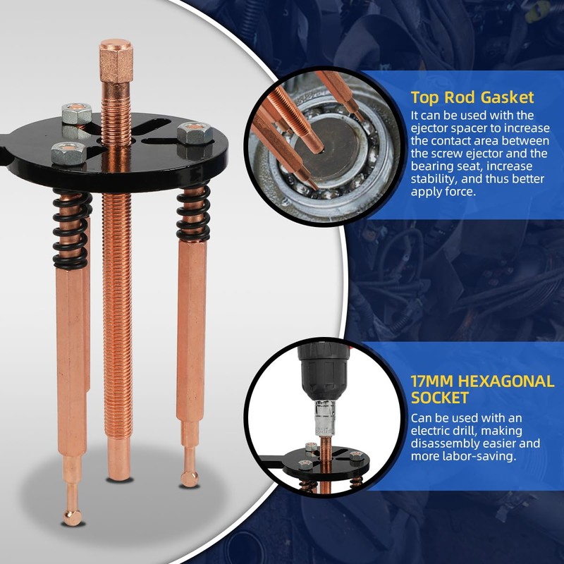 Bearing Puller No Damage to Bearing Puller Kit 36-in-1 Wheel