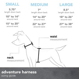 alcott Adventure Dog Harness with Reflective Stitching & Mesh Padding, Small, Blue