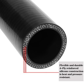 Haturmyko ID 1.5" to 2" 90 Degree Reducer Silicone Elbow Coupler, 7" Leg Length (178mm) Universal 4-Ply Reinforced Silicone Radiator Hose Reducer Intake Turbo Pipe