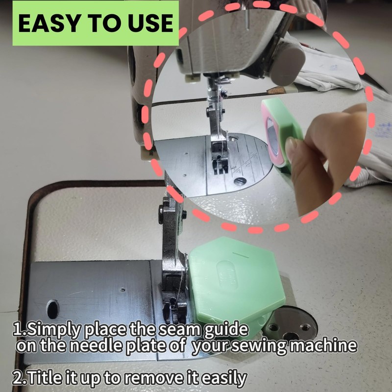 Jolynwin 3PCS Magnetic Seam Guide for Sewing Machine, Upgraded Multifunctional