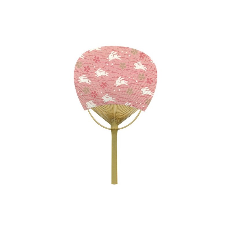 Shikoku Fan Uchiwa Cherry Blossom Rabbit Wood