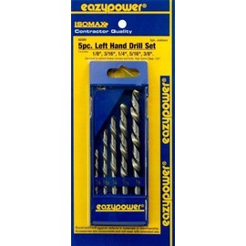 Eazypower 82380 5-Piece 1/8-Inch-3/8-Inch Left Handed M2 High Speed Steel Drill Bit Set by Eazy Power