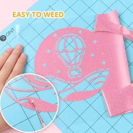 HTVRONT Pink Glitter Heat Transfer Vinyl - 10" x 5FT Pink Glitter HTV Vinyl for T-Shirts, Pink Glitter Iron on Vinyl for All Cutter Machine（Pink Glitter ）