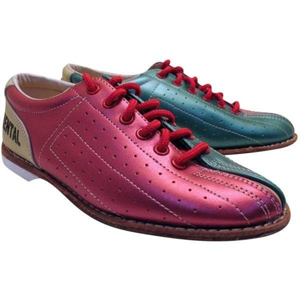Bowlerstore Women's Classic Elite Rental Bowling Shoes, 8 1/2 US M, Red/Teal/Tan