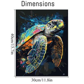 Mrnsiet 4 Pack Paint by Numbers for Adults,Ocean Themed Animals Paint by Numbers on HD Canvas,Marine Animals Painting by Numbers for Gifts and Home Decor 12X16 Inch
