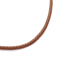 5 m Braided Leather Cord Leather Cord Diameter 7 mm Braided Leather Rope Made of PU Leather Round Leather Rope Leather Cords Leather Bands for DIY Crafts Jewellery Making, Light Brown