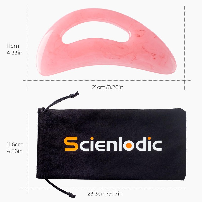 Scienlodic Gua Sha Massage Tool with Handle (Resin) Larger Guasha