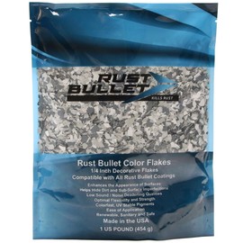 RUST BULLET Decorative Color Flakes - Incognito Blend - Customize Concrete Floors with 1 LB of Durable, UV-Resistant Vinyl Chips for Stunning, Long-Lasting Designs