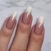 RUOKEXIN Coffin Press on Nails Medium Length Fake Nails Ombre