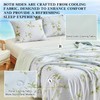 Joyreap Queen Size Cooling Comforter Set, White Flowers on Light