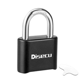 disecu® Heavy Duty 4 Digit Combination Locker Lock, Anti-Error Feature, High Security Waterproof Outdoor Padlock for School Gym Locker, Fence, Gate, Hasp Storage (Black)