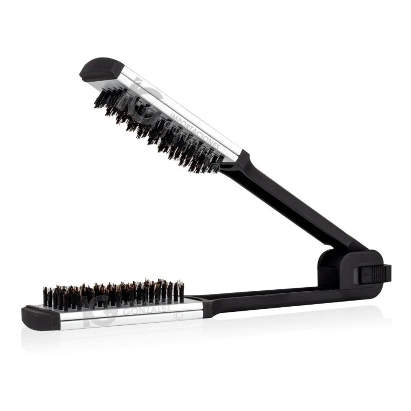 Cepillo Alisador Plancha Con Ceramica Doble Cerdas Resistente Timco Cpt