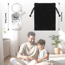 Konsait Flaschenöffner Schlüsselanhänger，Bester Papa Geschenke，Anhänger Mit Gravur，Personalisierter Schlüsselanhänger für Vatertag Geschenk，Papa Geburtstag Geschenk