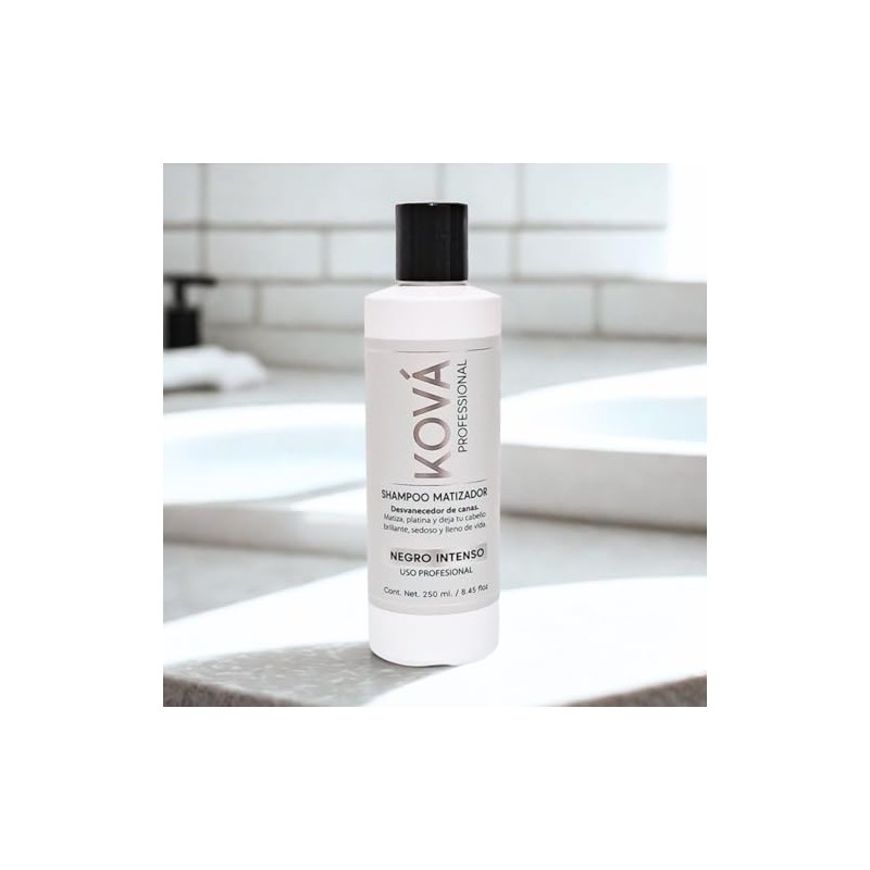 Shampoo Matizador Anticanas | Reduce Canas Gradualmente | Cabello Negro