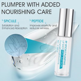 Lip Plumper Lip Oil, Bp Spicule Plumping Lip Gloss, Clear Plumpify Lip Serum – Shea Butter + Peptide + Hyaluronic Acid For Hydration, Softening, Fuller Lips, Smooth & Plump