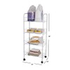 Home Basics FB41258 4 Tier Kitchen Trolley, White, 15.30" x
