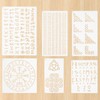 6pcs Wood Burning Stencils, Reusable Symbol Pattern Stencils Runes Stencil