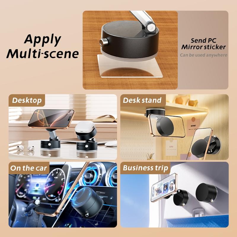 JOYTUTUS Car Phone Holder, Multifunctional, Folding & Extendable, Double-Sided Magnetic