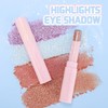 BEUKING Pearlescent Jelly Eyeshadow Stick, Glitter Eye Highlighter, Long Lasting