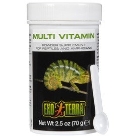 Exo Terra Multi Vitamin Powder Supplement for Reptiles & Amphibians - Balanced Blend of Vitamins, Minerals, Amino Acids & Trace Elements - Supports Growth, Reproduction & Vital Functions 2.5 oz