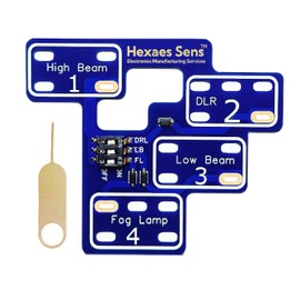 Hexaes Sens Customizable 6 high Mod ＆ 8 high Mod for 2003-2007 Chevy Silverado & Sierra 1500/2500/3500 Classic | Low Beams DRL Fog Lights Stay On with High Beams | Plug & Play Installation.(Blue)