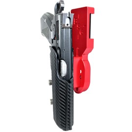 Pro Heavy Duty Competition Holster fits CZ 75-SP01 (Right-Hand Draw, Red/Carbon Fiber)