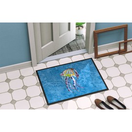 Caroline's Treasures 8682JMAT Jellyfish Door Mat, Indoor Rug or Outdoor Welcome Mat 24x36 Doormat, 24H X 36W, Multicolor