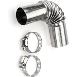 Silver Stainless Steel 24mm Air Diesel Parking Heater Exhaust Pipe Tube Elbow Connector for Webasto Eberspacher Diesel Boat Heater 13cm Exhaust Pipes and Tips,Replacement Parts