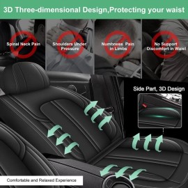 Luxury PU Leather Car Front Rear 5 Seat Covers For Toyota Highlander 2008-2023