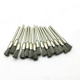 BE-TOOL Wire Brushes, Steel Wire Brush Steel Wire Brush Polishing Wheels Set Kit For Rotary Tool Drill Bit 3 Mode（15 pcs Pencil Wire Brush）