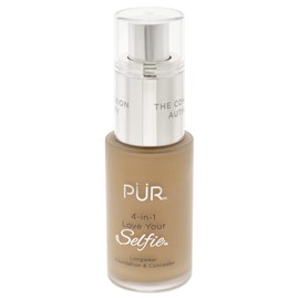 PÜR Beauty 4-in-1 Love Your Selfie Longwear Foundation & Concealer, Full Coverage Liquid Foundation, Hydrating Formula, Cruelty Free, TN3