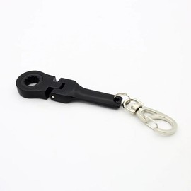10mm Ratchet Wrench Mini Shaped JDM Metal Racing Keychain Key Chain Ring Keyring:_Black