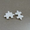 Unbranded Puzzle Piece Post Earrings - 925 Sterling Silver -
