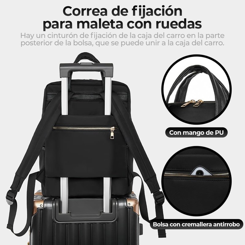 Mochila para Laptop para Mujeres, Bolsas de tela Oxford, Mochilas