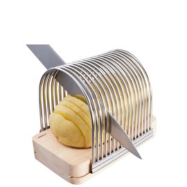 GEFU HASSEL Fan Potato Cutter - Perfect Hasselback Potatoes & Vegetables | Secure Hold, Even & Precise Cuts | High Quality Stainless Steel