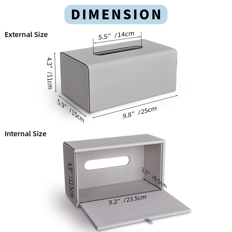 KINGFOM PU Leather Cosmetic Tissue Box Tissue Box Tissue Box