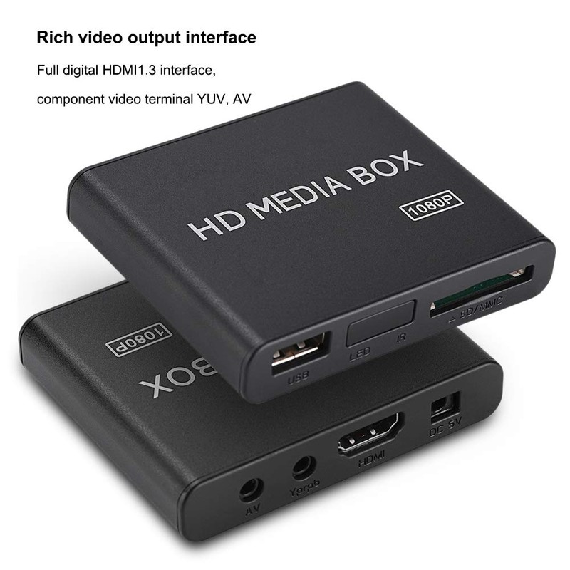 Richer-R HD Media Player, Full HD Media Box, Mini 1080P,