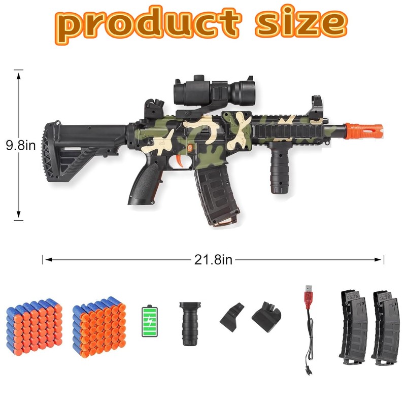 Toy Foam Blaster Guns Electric Sniper Rifle for Nerf Guns