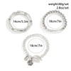 fxmimior 3Pcs Boho Dainty Simple Silver Chain Bracelets Set for