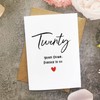 20th Anniversary Card, Twenty Years Down Forever To Go, Romantic