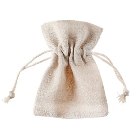 Fabric Bags, Natural, 7.5 x 10 cm, Pack of 6