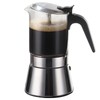 SIXAQUAE Stovetop Espresso Maker, Crystal Glass-top & Stainless Steel Espresso