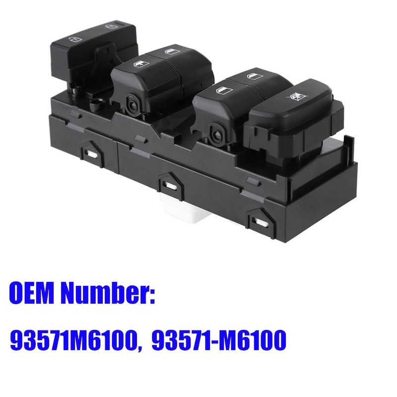 Front Left Driver Side Master Power Window Switch 93571-M6100 Compatible